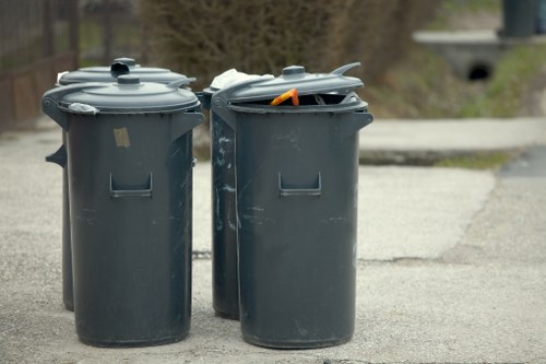 Residents sorting their recyclables for waste removal